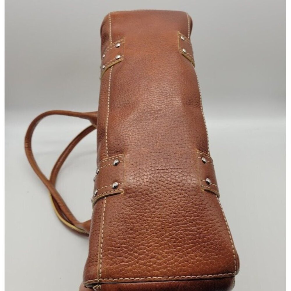 SOLD Cole Haan Village Spos Leather Barrel Bag Vtg 80s Vibe Country - Picture 5 of 11